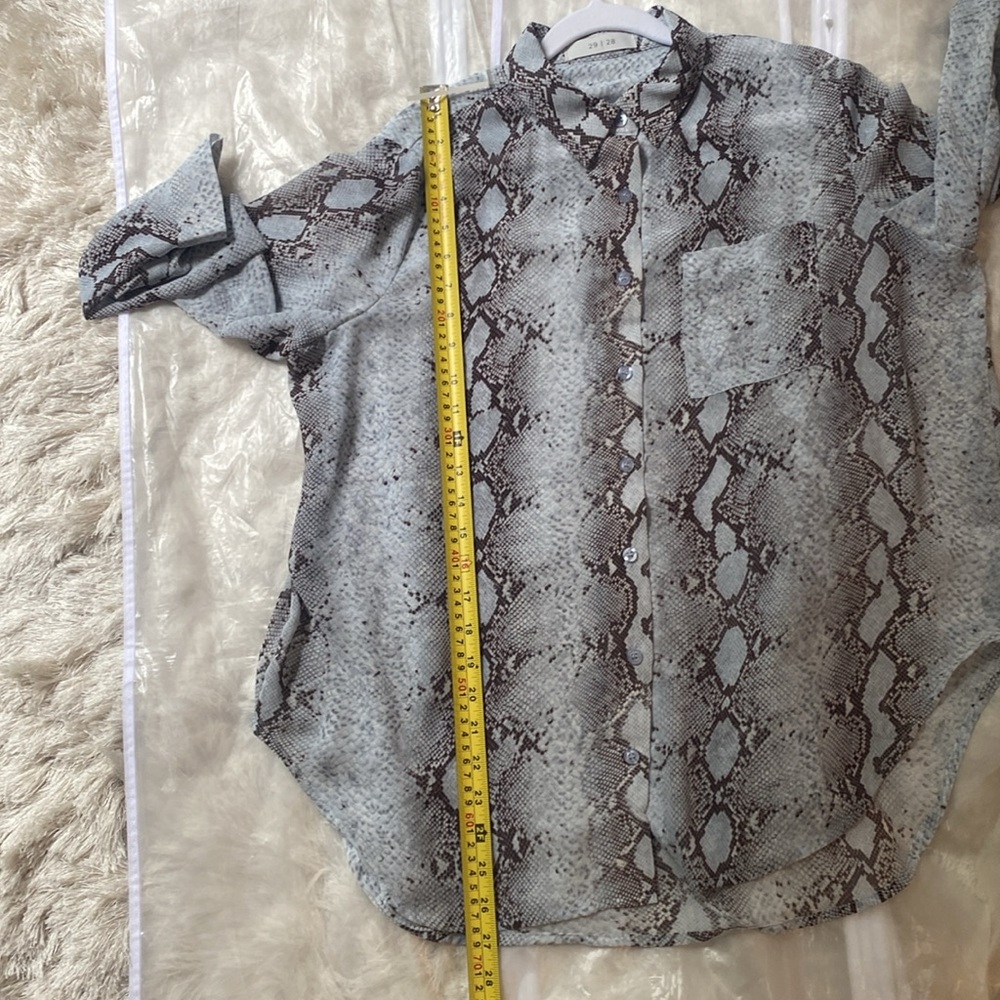 Chiffon Python Blouse - Picture 5 of 10